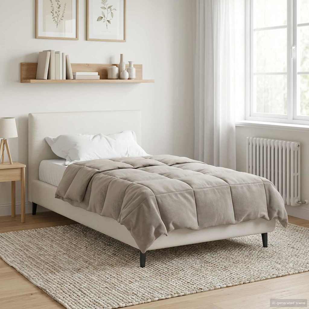 Duvet Invernale Trapuntato Crema 140 x 220 cm Microfibra