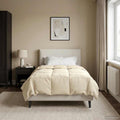 Duvet Invernale Trapuntato Crema 140 x 220 cm Microfibra