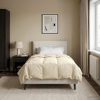 Duvet Invernale Trapuntato Crema 140 x 220 cm Microfibra