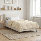 Duvet Invernale Trapuntato Crema 155 x 220 cm Microfibra