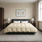 Duvet Invernale Trapuntato Crema 220 x 240 cm Microfibra