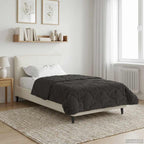Duvet Estivo Antracite 135 x 200 cm Microfibra e Fleece Teddy