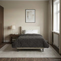 Duvet Estivo Antracite 140 x 220 cm Microfibra e Fleece Teddy