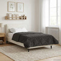 Duvet Estivo Antracite 155 x 200 cm Microfibra e Fleece Teddy