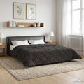 Duvet Estivo Antracite 200 x 200 cm Microfibra e Fleece Teddy