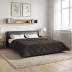 Duvet Estivo Antracite 200 x 200 cm Microfibra e Fleece Teddy