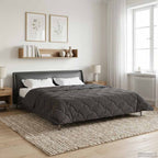 Duvet Estivo Antracite 200 x 240 cm Microfibra e Fleece Teddy