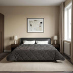 Duvet Estivo Antracite 200 x 240 cm Microfibra e Fleece Teddy