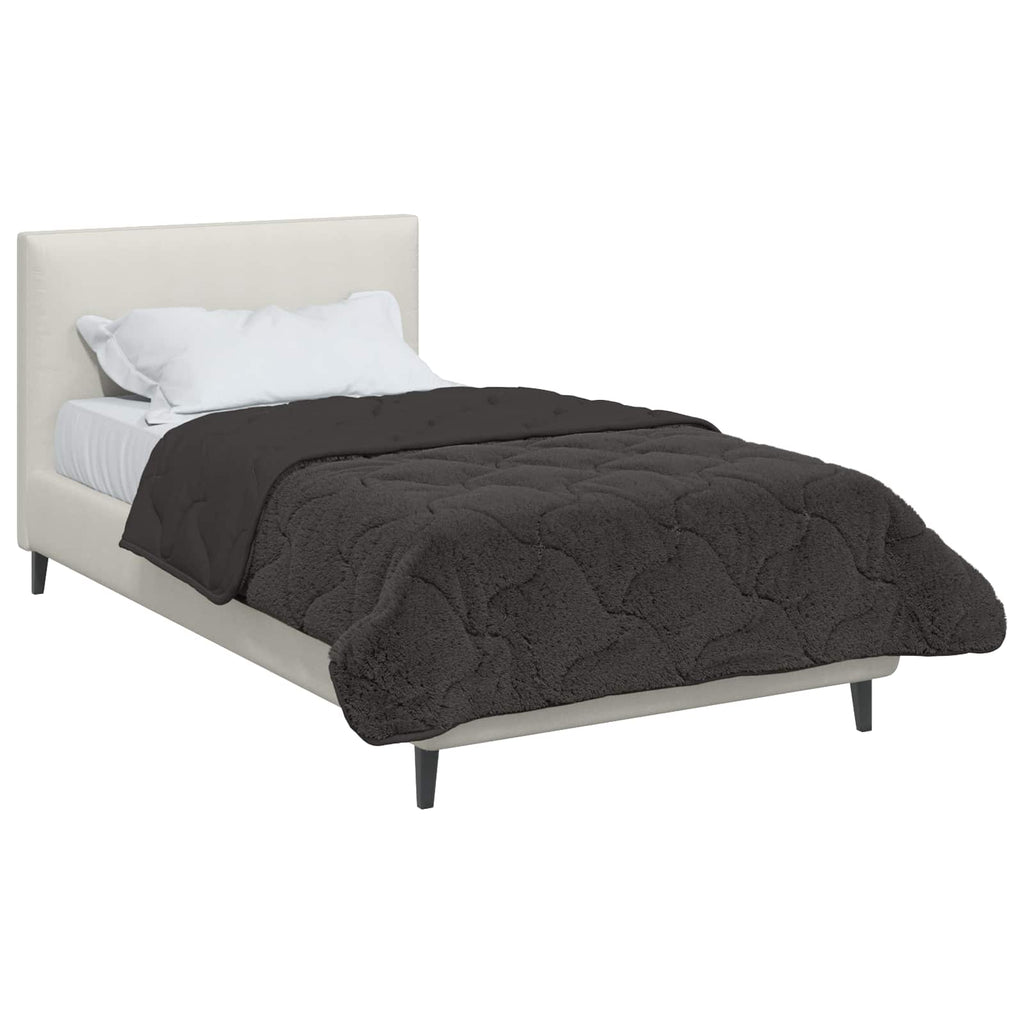 Duvet Estivo Antracite 135 x 200 cm Microfibra e Fleece Teddy