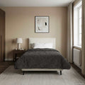 Duvet Estivo Antracite 140 x 220 cm Microfibra e Fleece Teddy