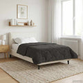 Duvet Estivo Antracite 155 x 220 cm Microfibra e Fleece Teddy