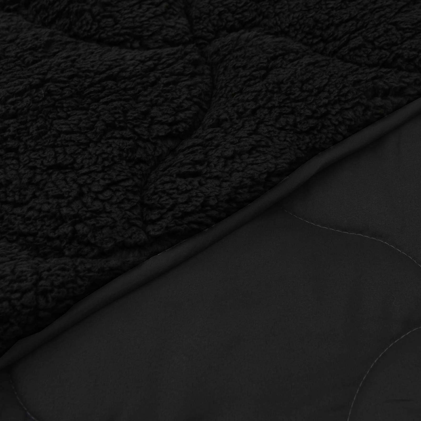 Duvet Estivo Nero 200 x 200 cm Microfibra e Fleece Teddy