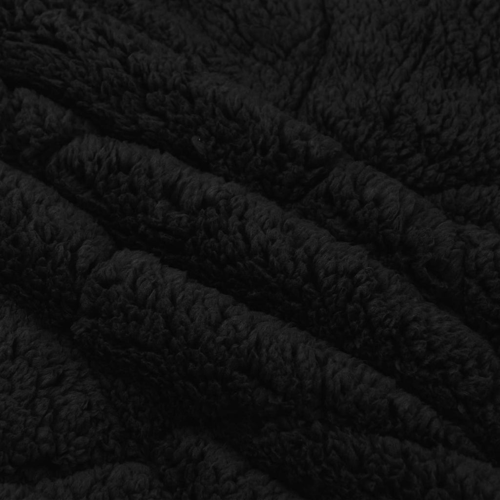Duvet Estivo Nero 140 x 220 cm Microfibra e Fleece Teddy