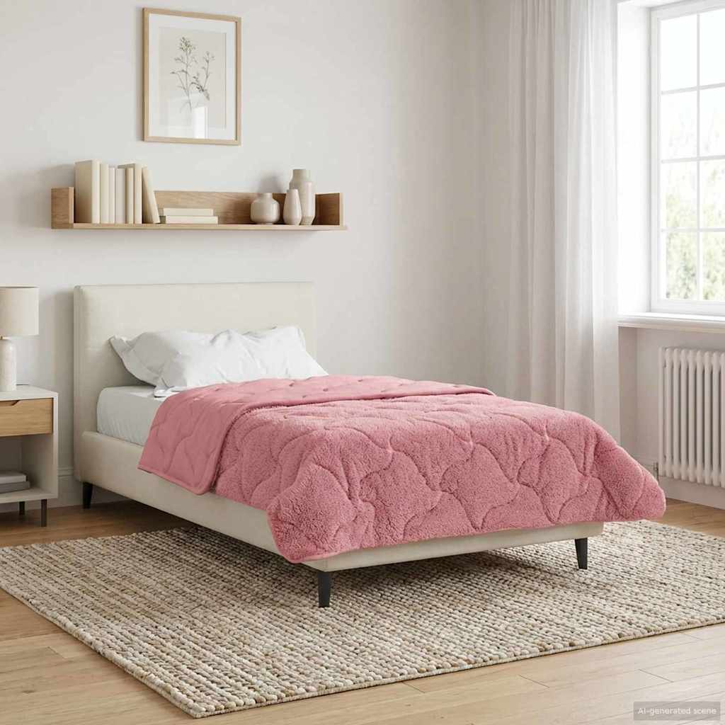 Duvet Estivo Rosa 140 x 220 cm Microfibra e Fleece Teddy