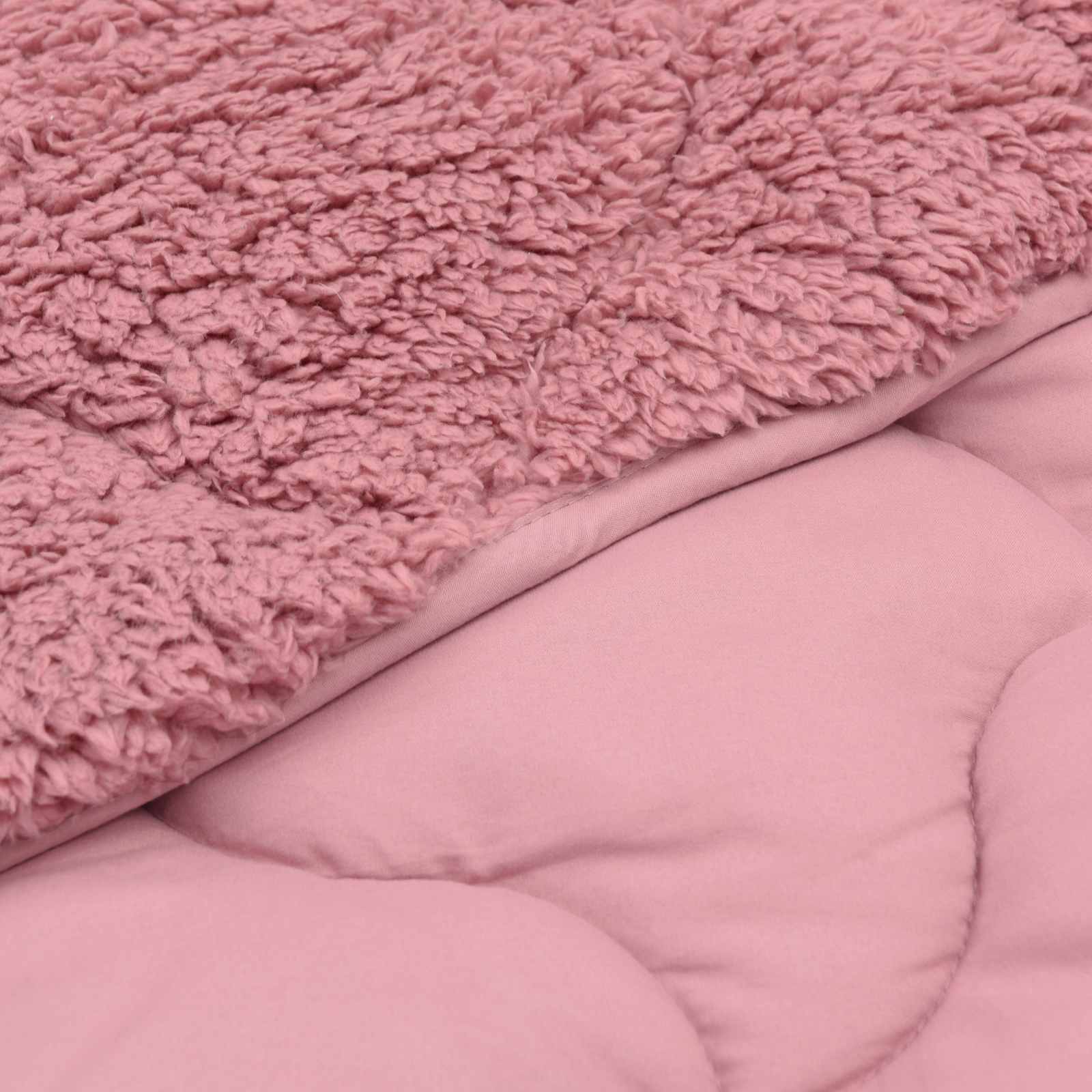 Duvet Estivo Rosa 155 x 200 cm Microfibra e Fleece Teddy