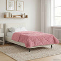 Duvet Estivo Rosa 155 x 200 cm Microfibra e Fleece Teddy