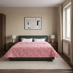 Duvet Estivo Rosa 200 x 200 cm Microfibra e Fleece Teddy