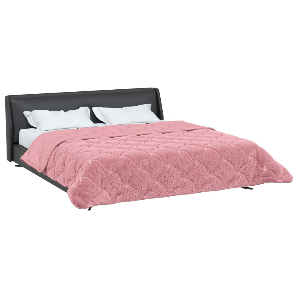 Duvet Estivo Rosa 200 x 240 cm Microfibra e Fleece Teddy