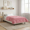 Duvet Estivo Rosa 135 x 200 cm Microfibra e Fleece Teddy
