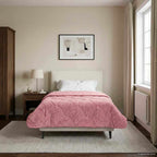 Duvet Estivo Rosa 155 x 220 cm Microfibra e Fleece Teddy