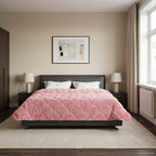 Duvet Estivo Rosa 220 x 240 cm Microfibra e Fleece Teddy
