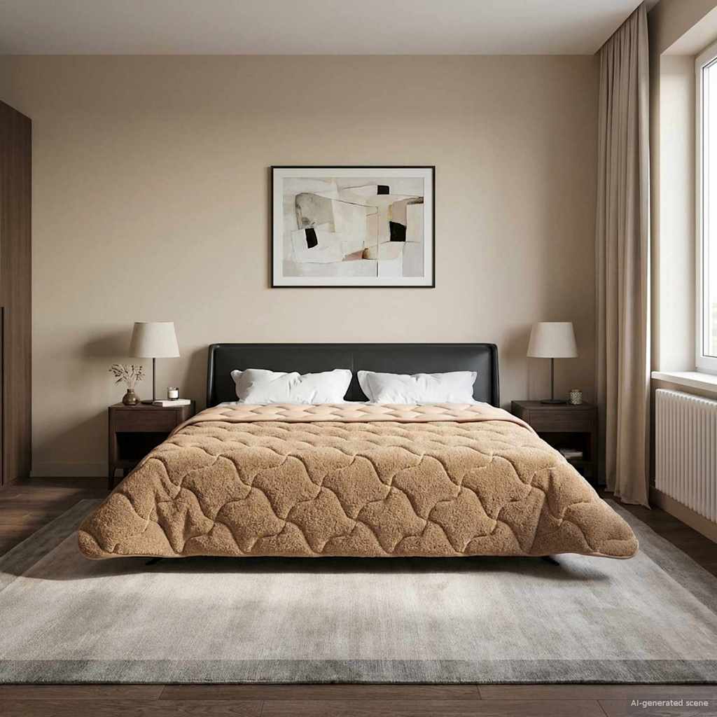 Duvet Estivo Talpa 200 x 220 cm Microfibra e Fleece Teddy