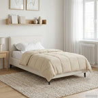 Duvet Estivo Crema 140 x 200 cm Microfibra e Fleece Teddy