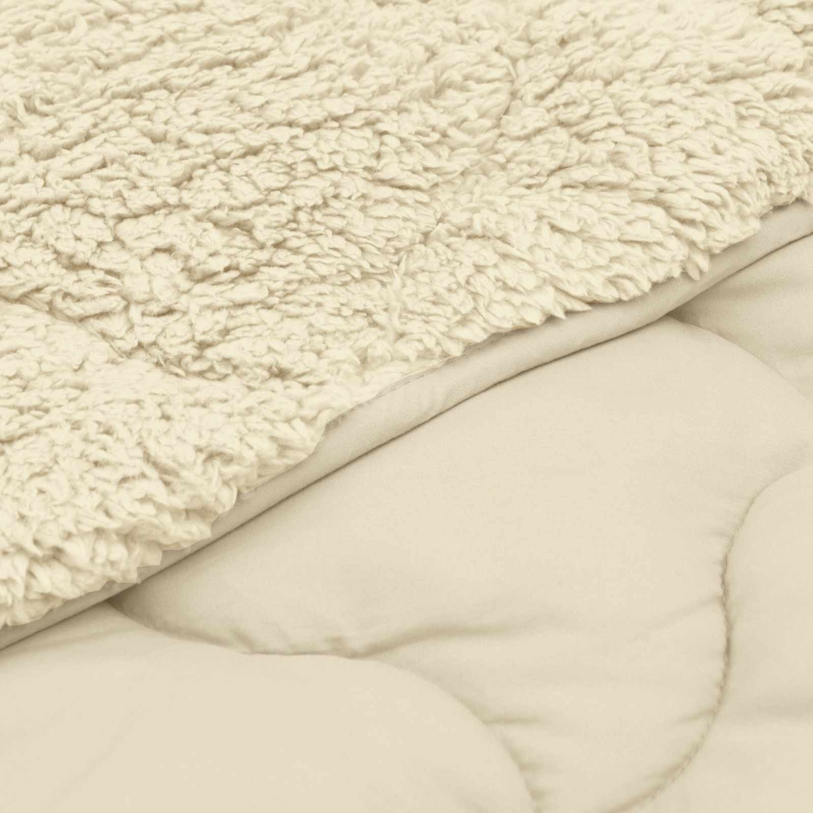 Duvet Estivo Crema 155 x 200 cm Microfibra e Fleece Teddy