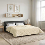 Duvet Estivo Crema 200 x 200 cm Microfibra e Fleece Teddy