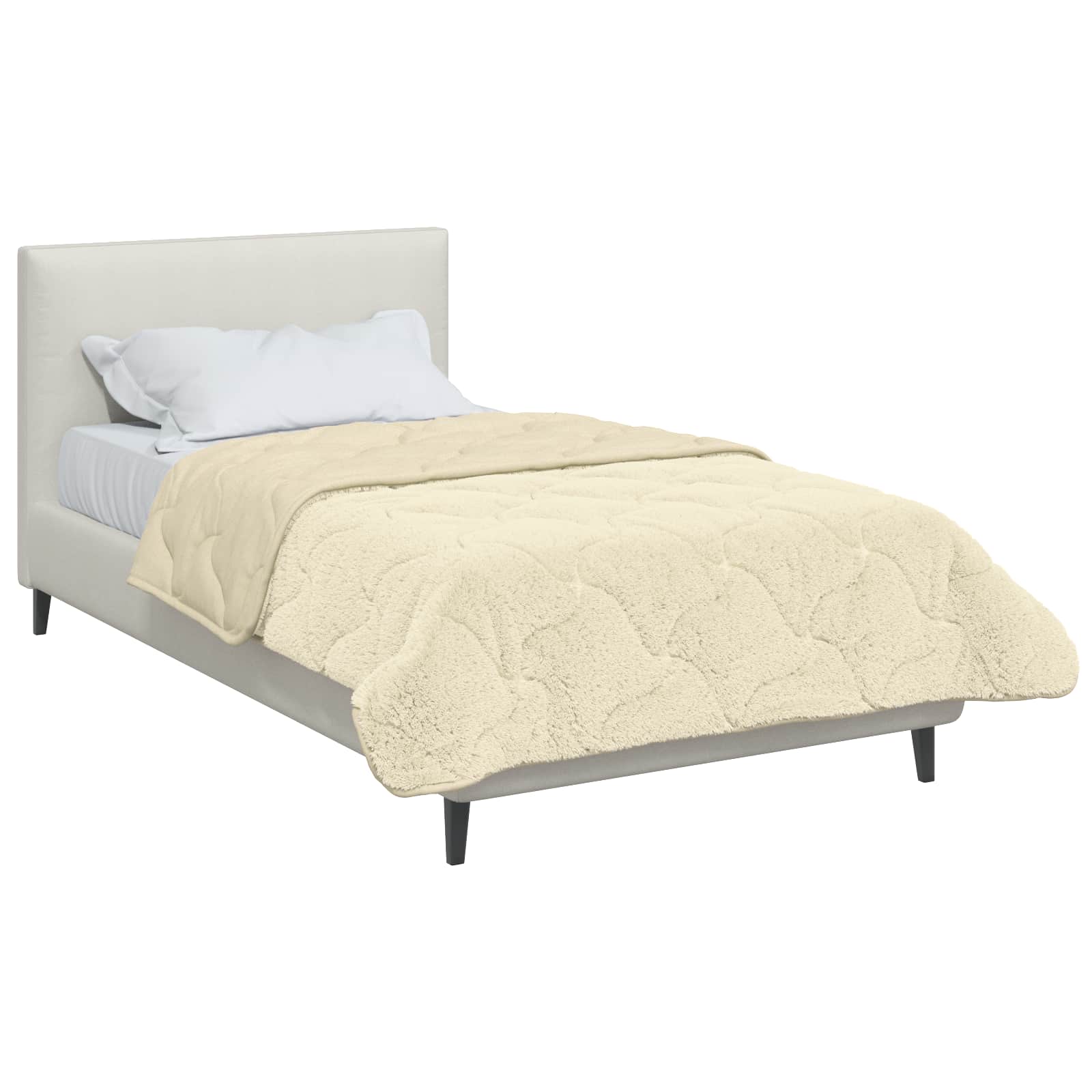 Duvet Estivo Crema 135 x 220 cm Microfibra e Fleece Teddy
