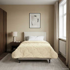 Duvet Estivo Crema 155 x 220 cm Microfibra e Fleece Teddy