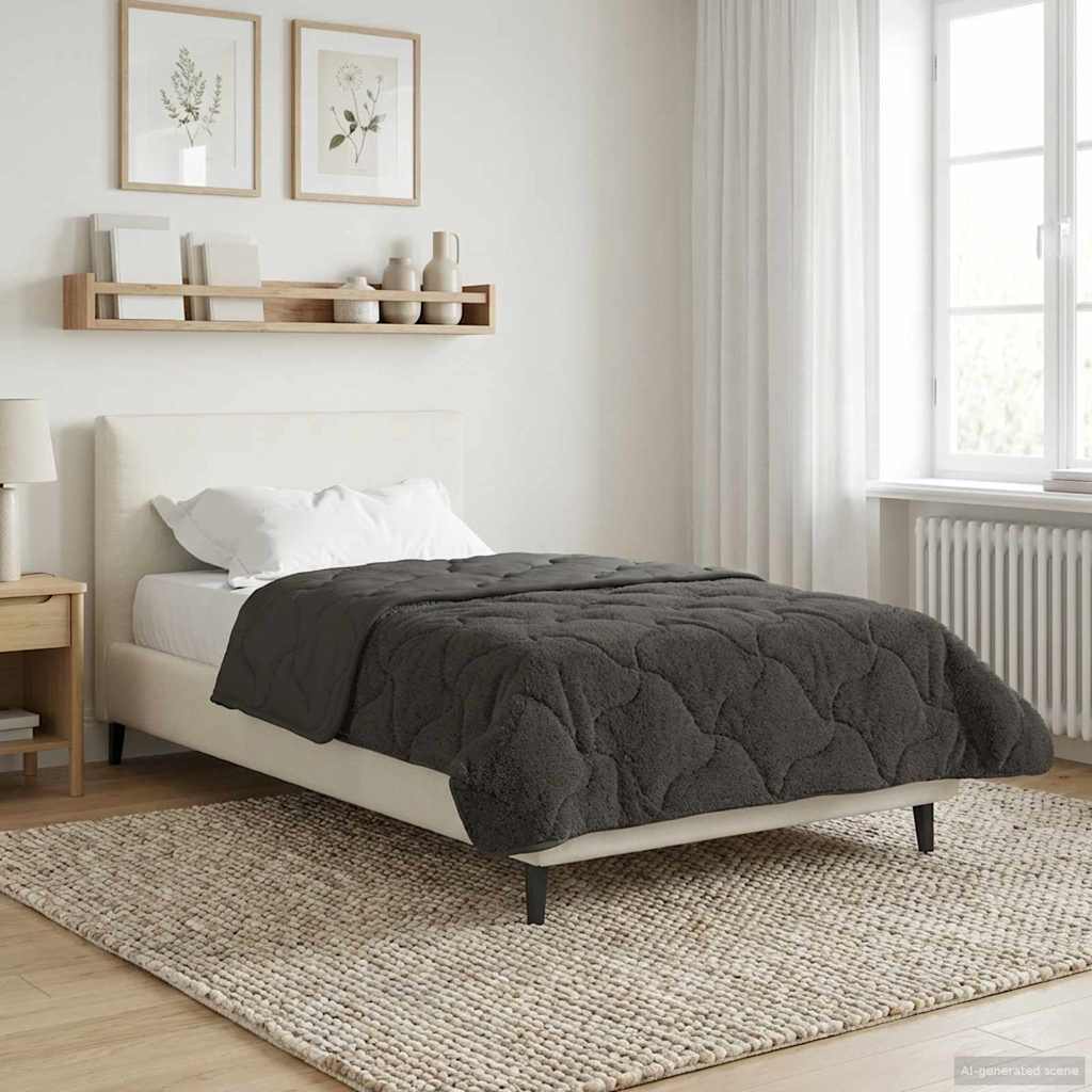 Piumone Completo Annuale Trapuntato Antracite 155 x 220 cm