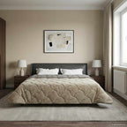 Piumone Completo Annuale Trapuntato Grigio chiaro 200 x 200 cm