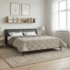 Piumone Completo Annuale Trapuntato Grigio chiaro 200 x 240 cm