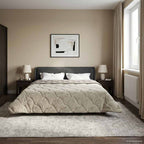 Piumone Completo Annuale Trapuntato Grigio chiaro 200 x 220 cm