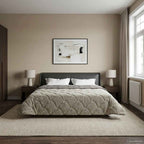 Piumone Completo Annuale Trapuntato Grigio chiaro 240 x 260 cm