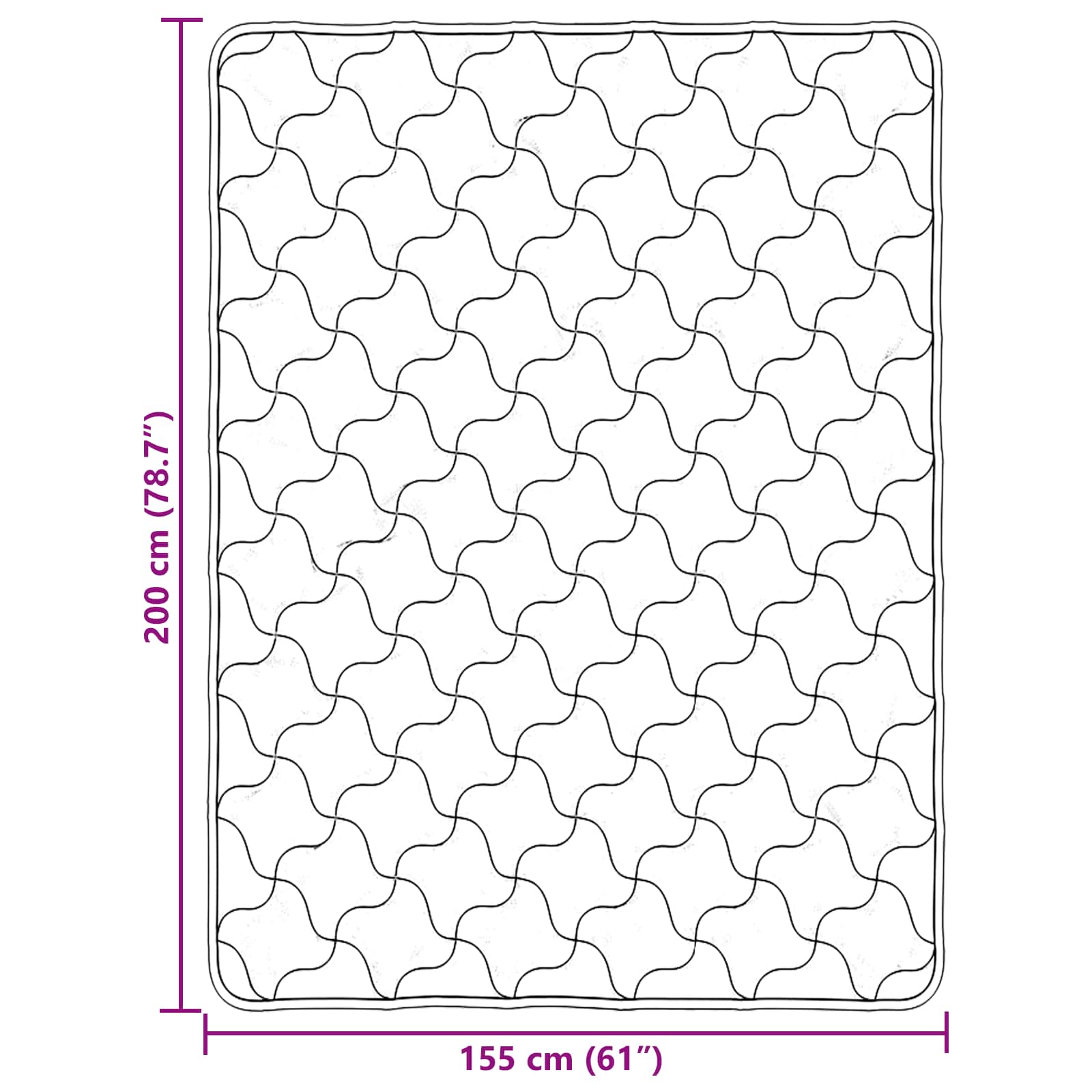 Piumone Completo Annuale Trapuntato Nero 155 x 200 cm