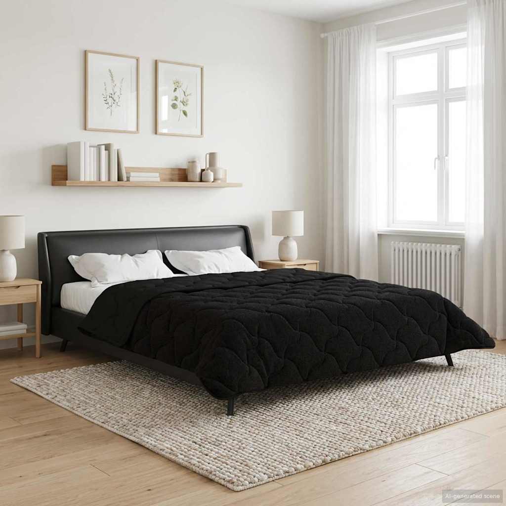 Piumone Completo Annuale Trapuntato Nero 240 x 260 cm