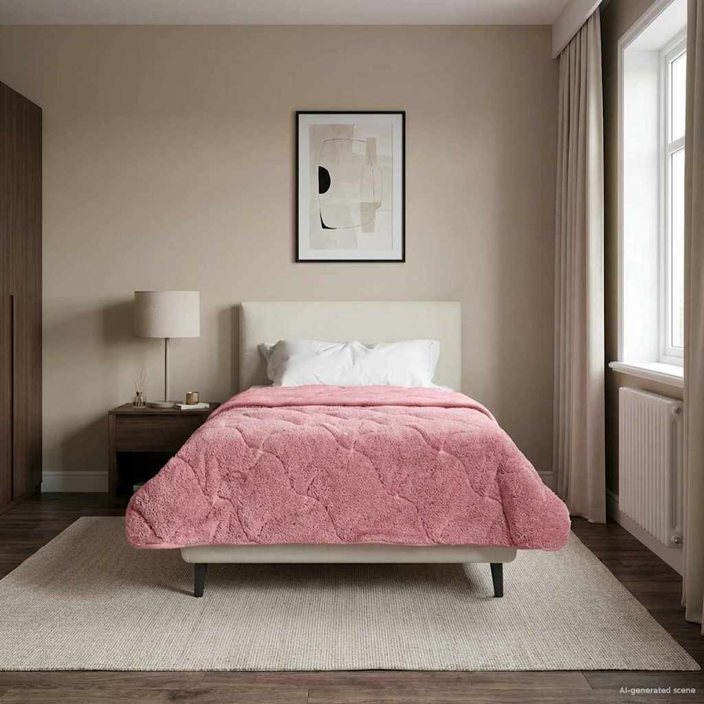 Piumone Completo Annuale Trapuntato Rosa 140 x 220 cm