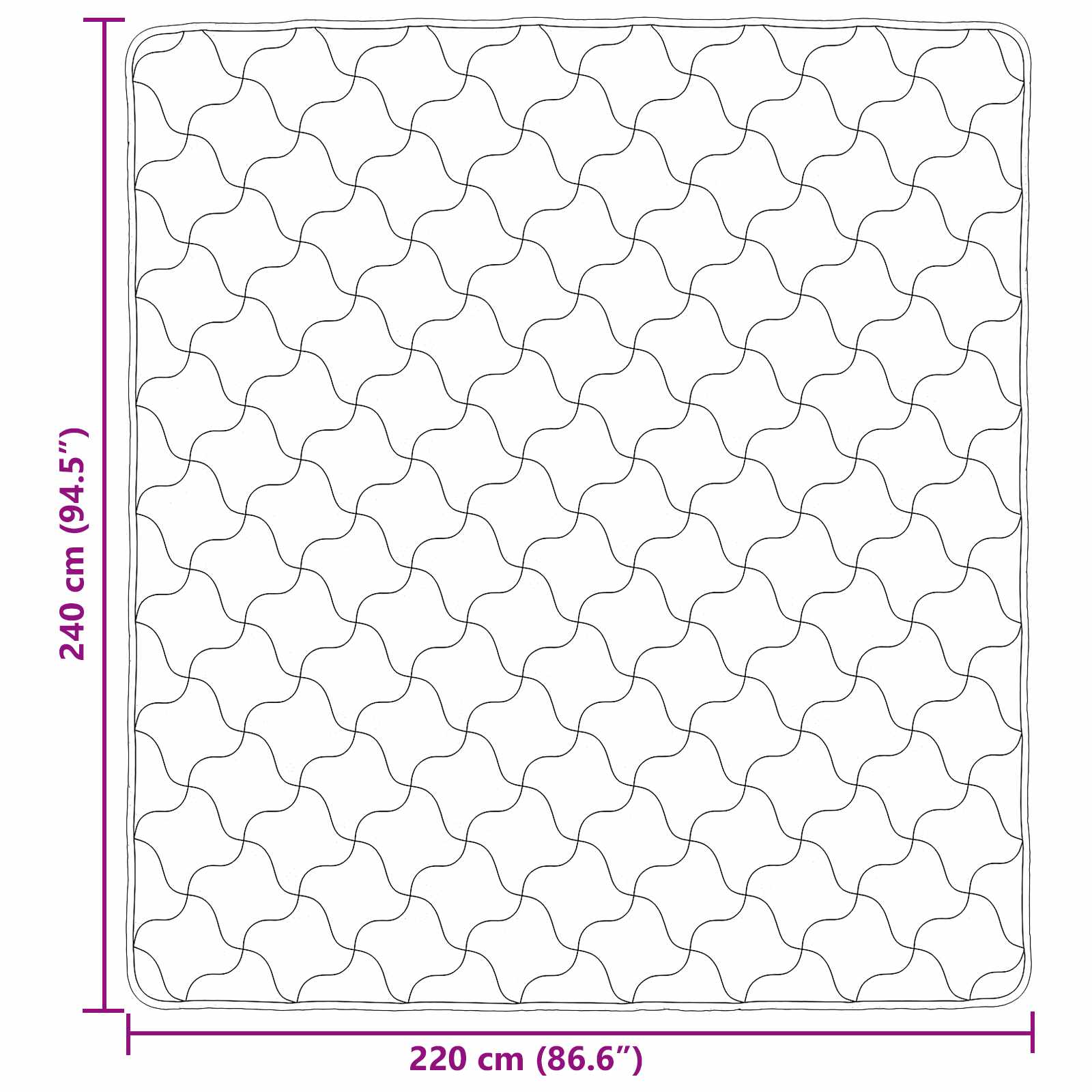 Piumone Completo Annuale Trapuntato Rosa 220 x 240 cm