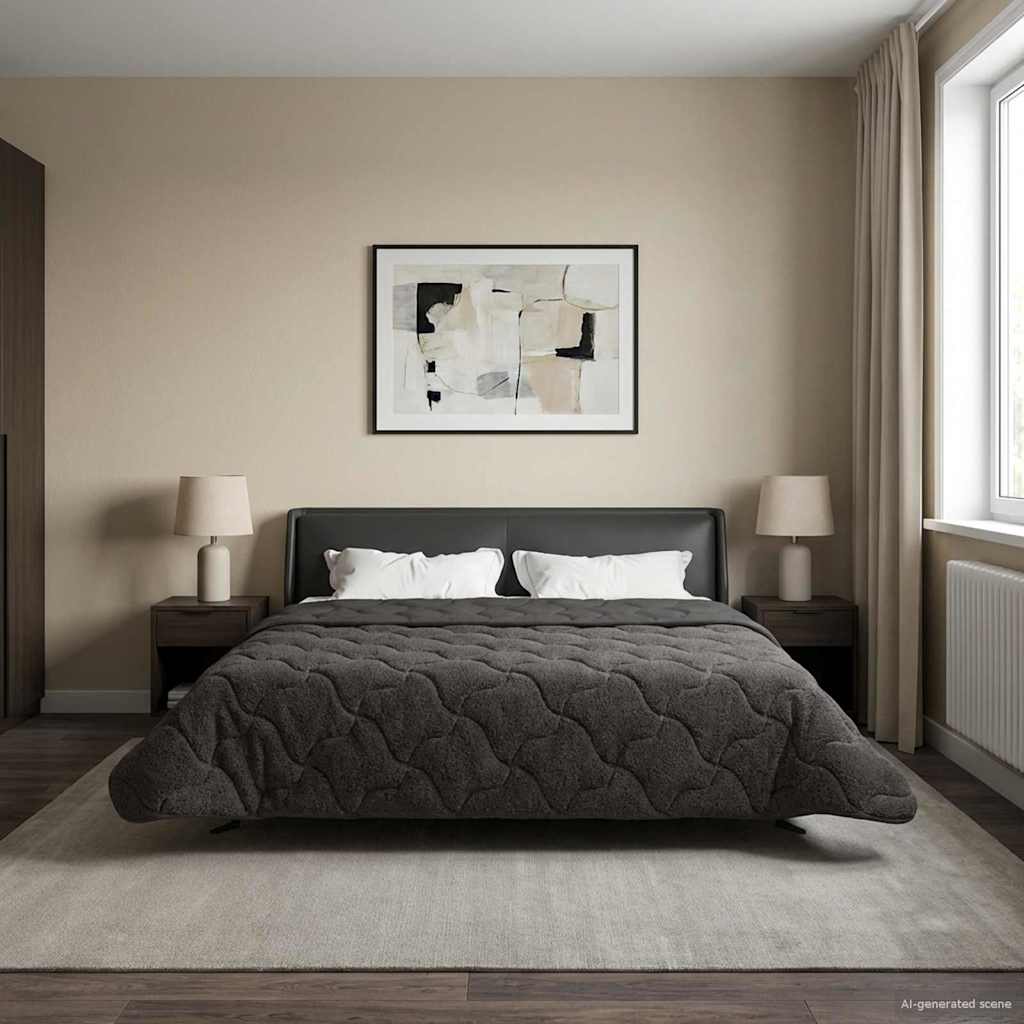 Duvet Invernale Trapuntato Antracite 200 x 200 cm