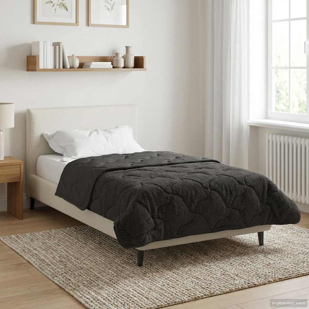 Duvet Invernale Trapuntato Antracite 135 x 200 cm