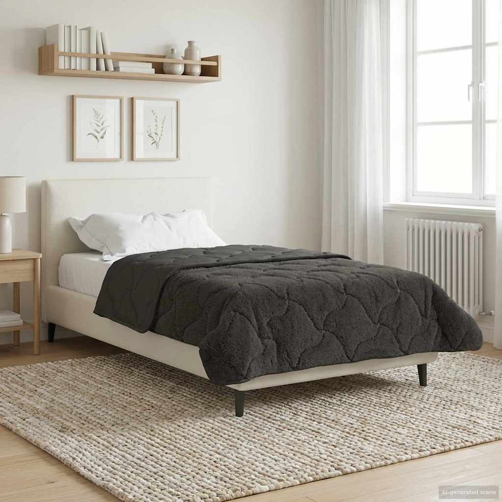 Duvet Invernale Trapuntato Antracite 155 x 220 cm