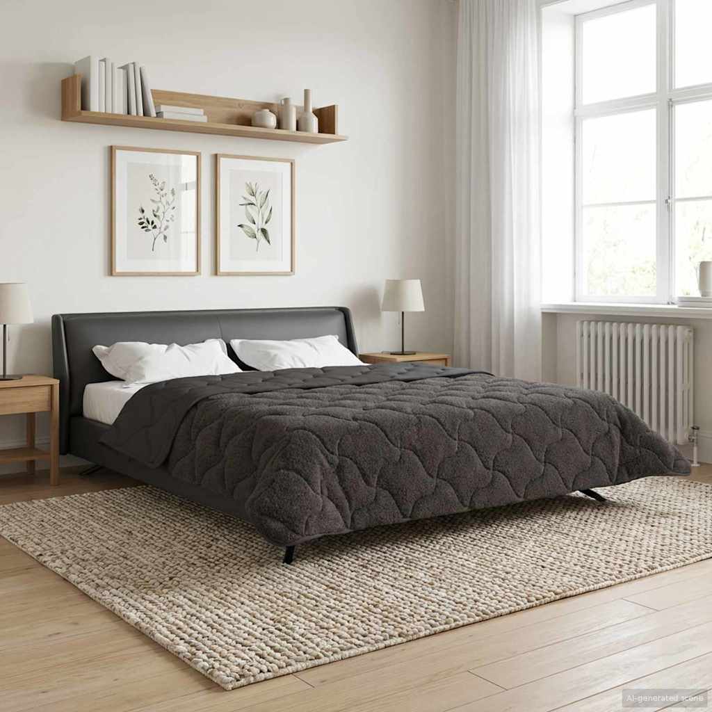 Duvet Invernale Trapuntato Antracite 200 x 220 cm
