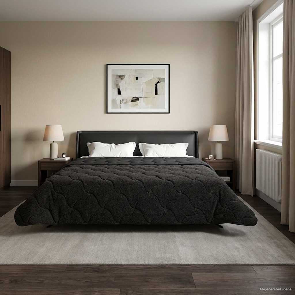 Duvet Invernale Trapuntato Antracite 200 x 220 cm