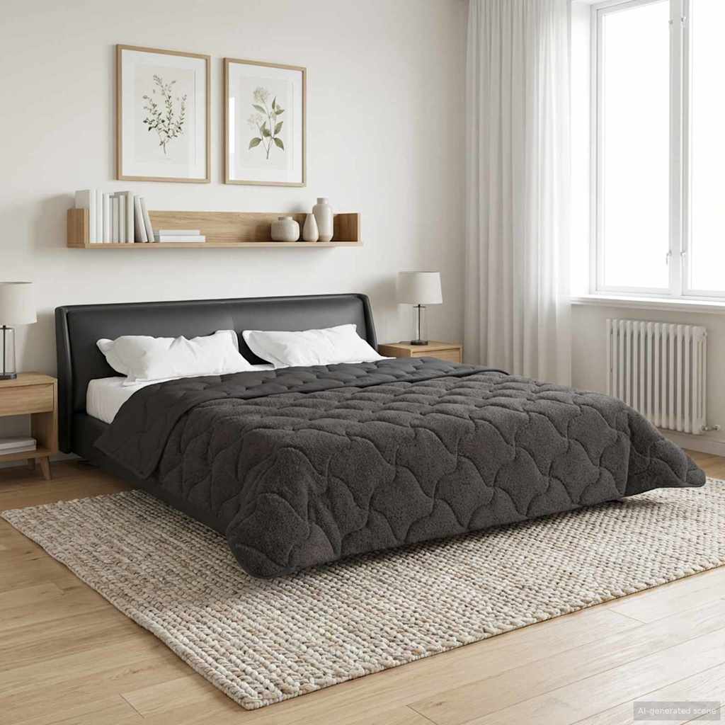 Duvet Invernale Trapuntato Antracite 220 x 260 cm