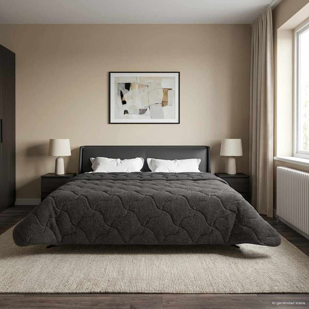 Duvet Invernale Trapuntato Antracite 240 x 260 cm