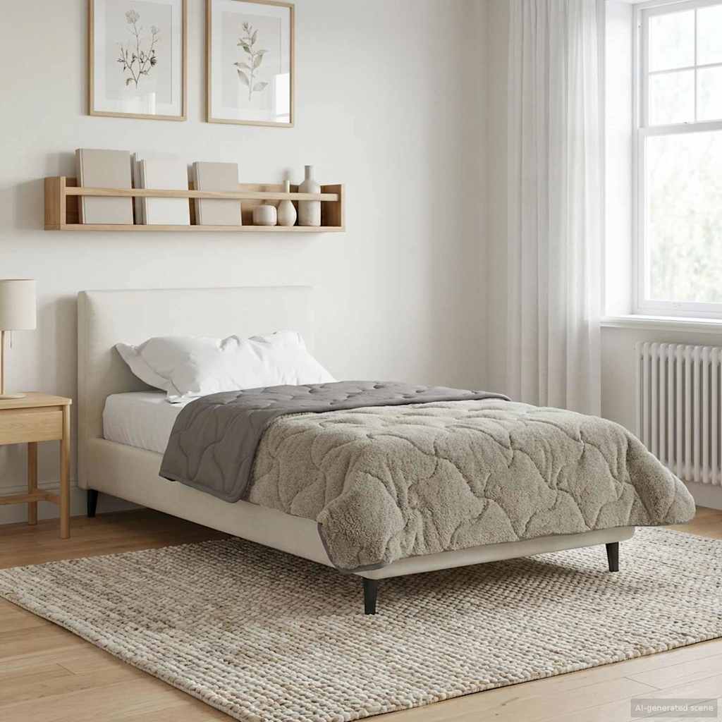 Duvet Invernale Trapuntato Grigio chiaro 155 x 200 cm