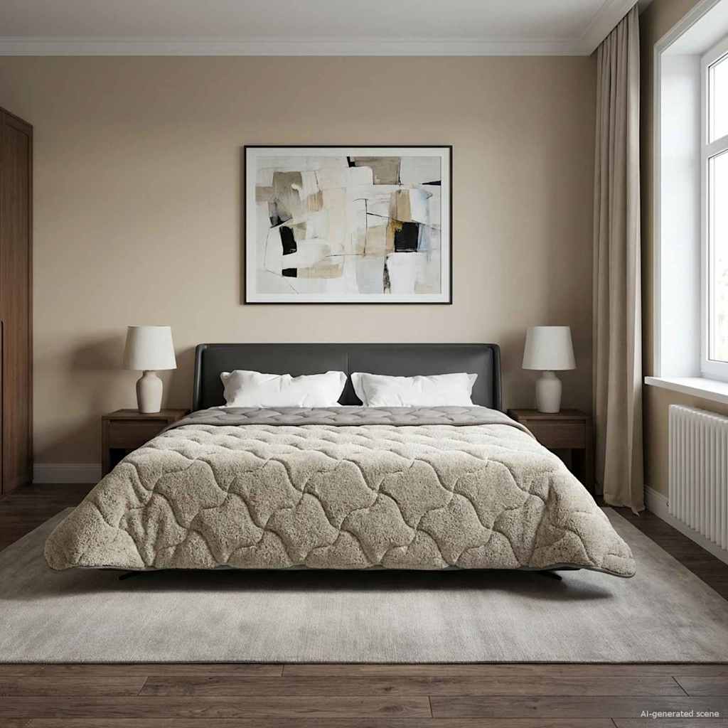 Duvet Invernale Trapuntato Grigio chiaro 200 x 200 cm