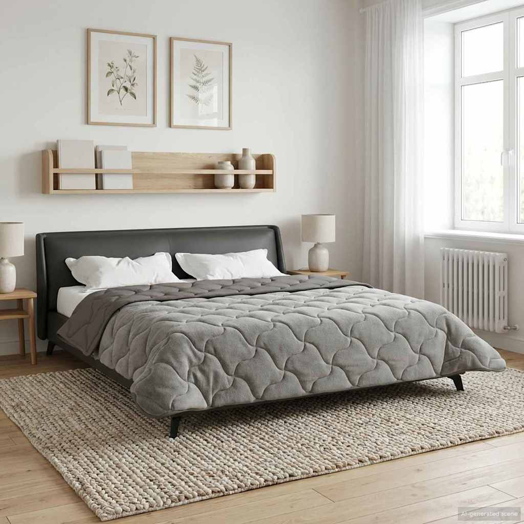 Duvet Invernale Trapuntato Grigio chiaro 200 x 240 cm